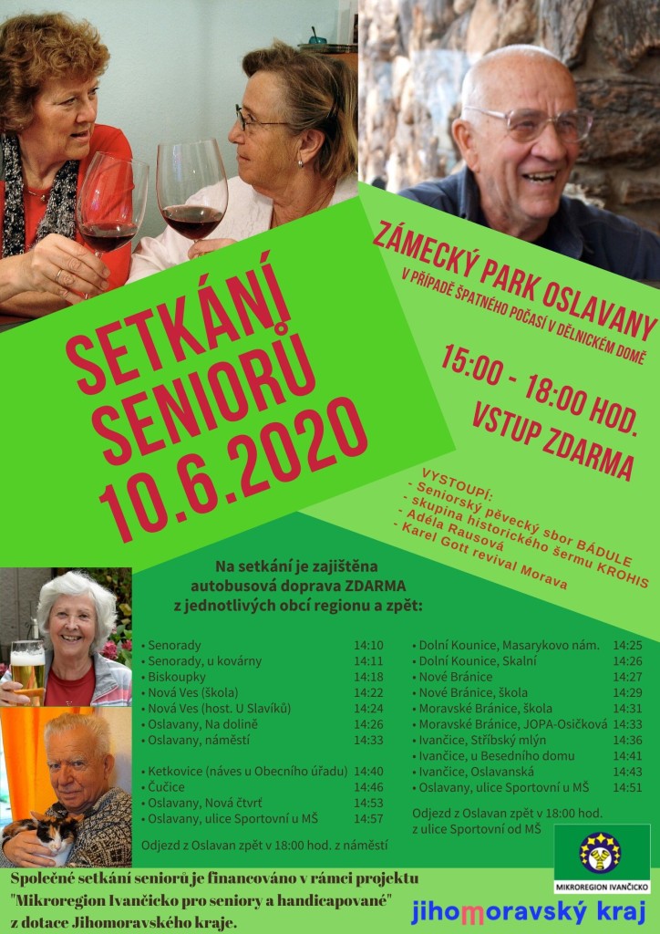 Setkání seniorů - plakát