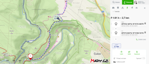 Mapa Ketkovice - údolí řeky Oslavy