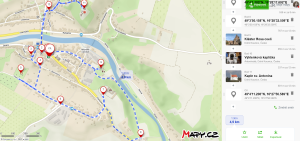 mapa 6 - Synagoga - zámek - Rosa coeli - sv. Antoníček - cca 5 km