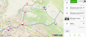 náměstí - procházková trasa ke sv. Jakubu - kratší cesta