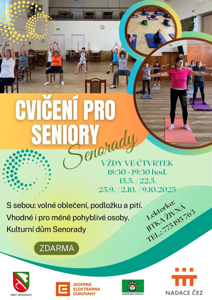 Plakát - CVIČENÍ PRO SENIORY - Senorady