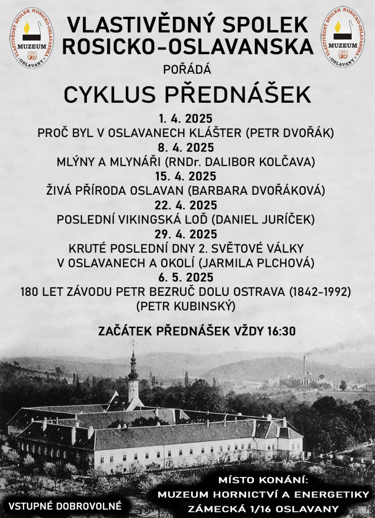 Cyklus přednášek VSRO, duben a květen 2025